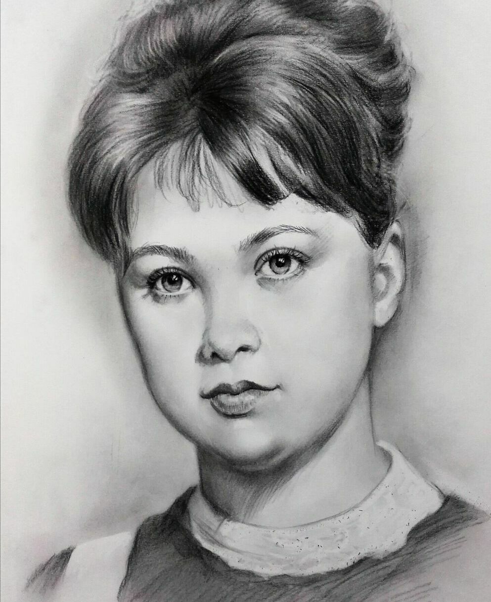 портрет по фото карандашом